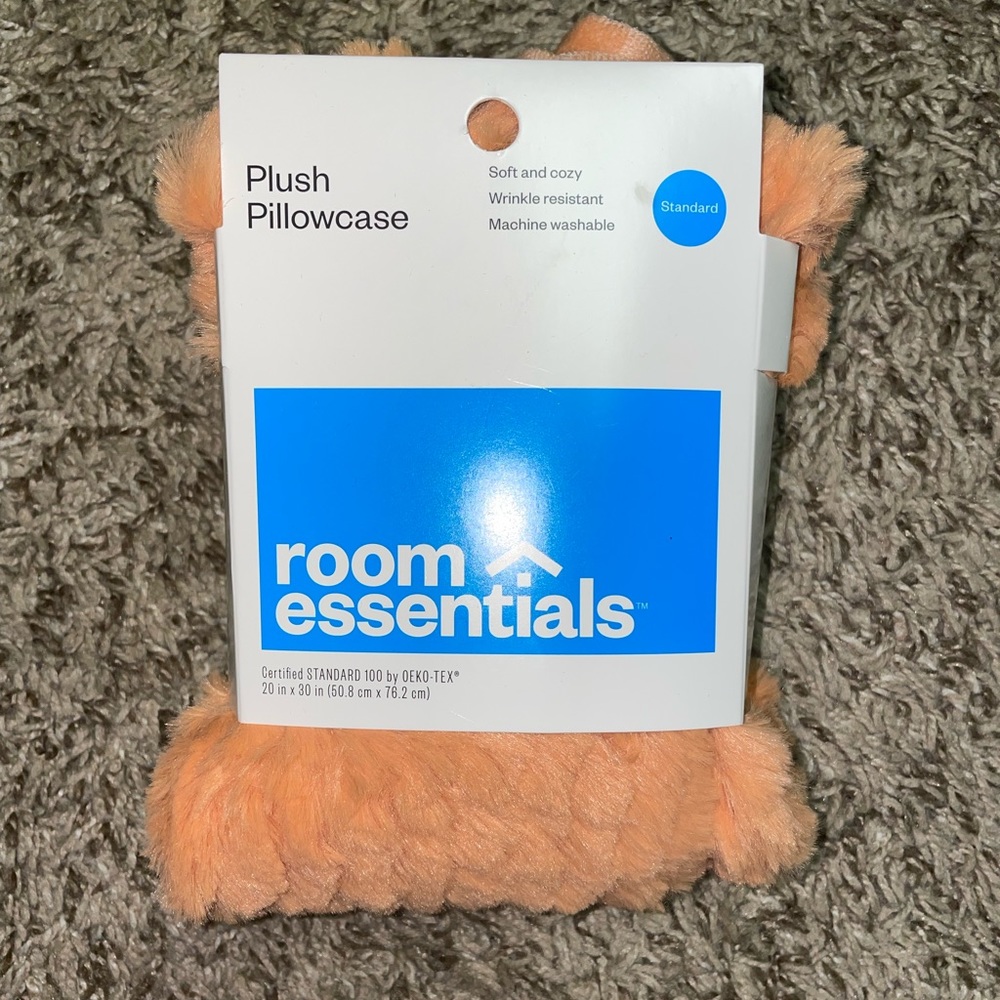 Orange Plush Pillowcase